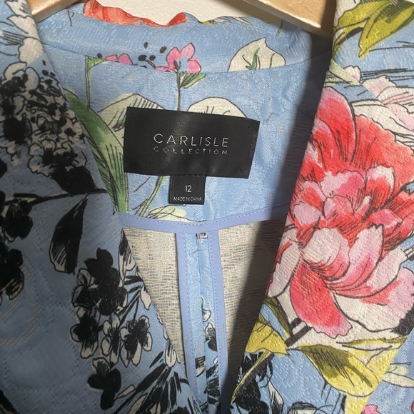 Carlisle Mariposa Floral Jacket Size 12 - Picture 5 of 8